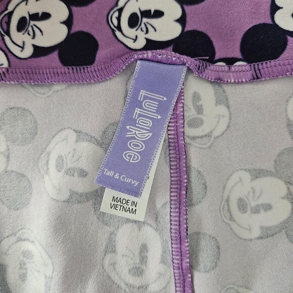 LuLaRoe Leggings All Over Mickey Mouse Purple One Size - Picture 4 of 7